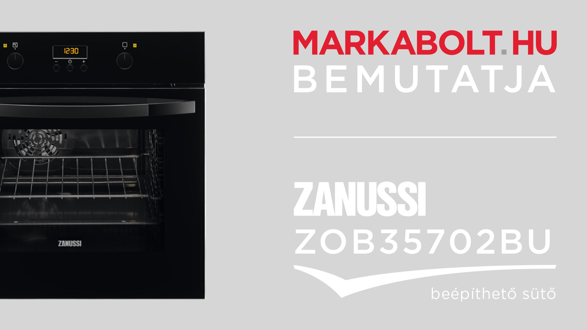 N&eacute;zd meg a Zanussi ZOB35702BU vide&oacute;j&aacute;t