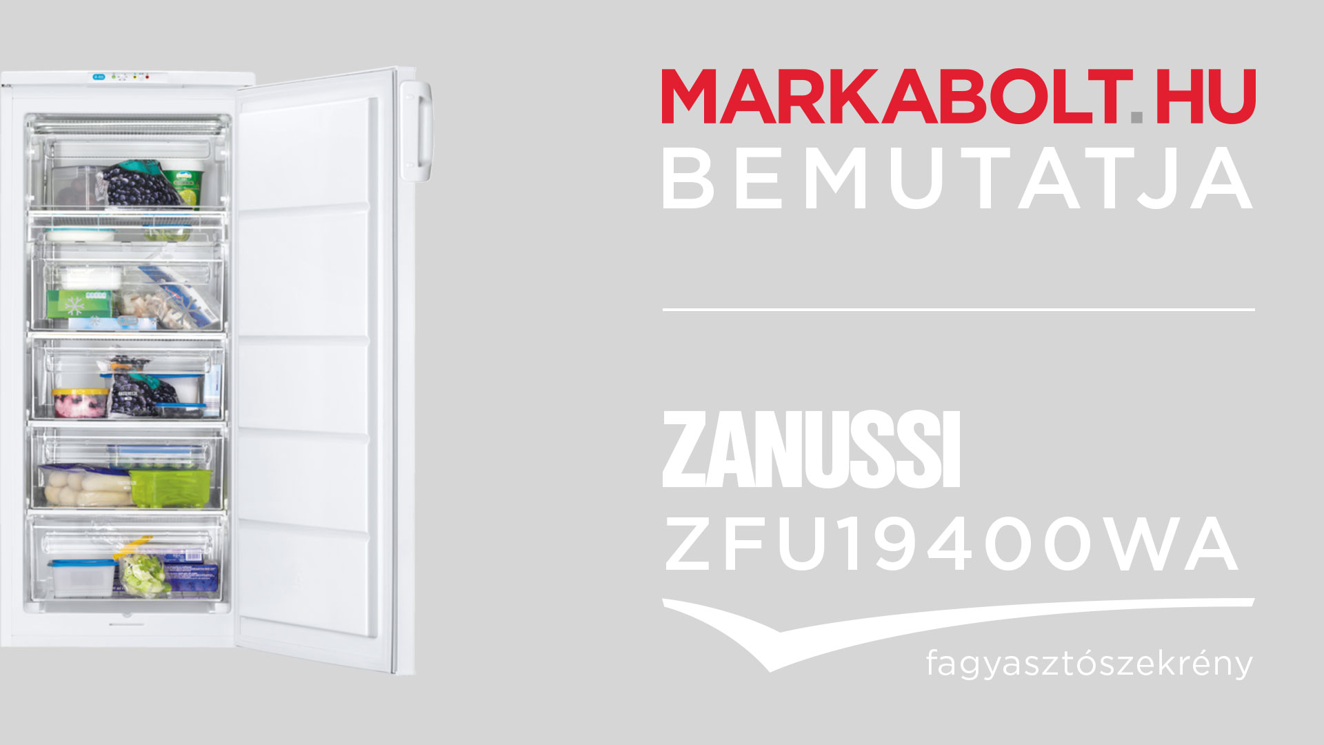 N&eacute;zd meg a Zanussi ZFU 19400 WA vide&oacute;j&aacute;t