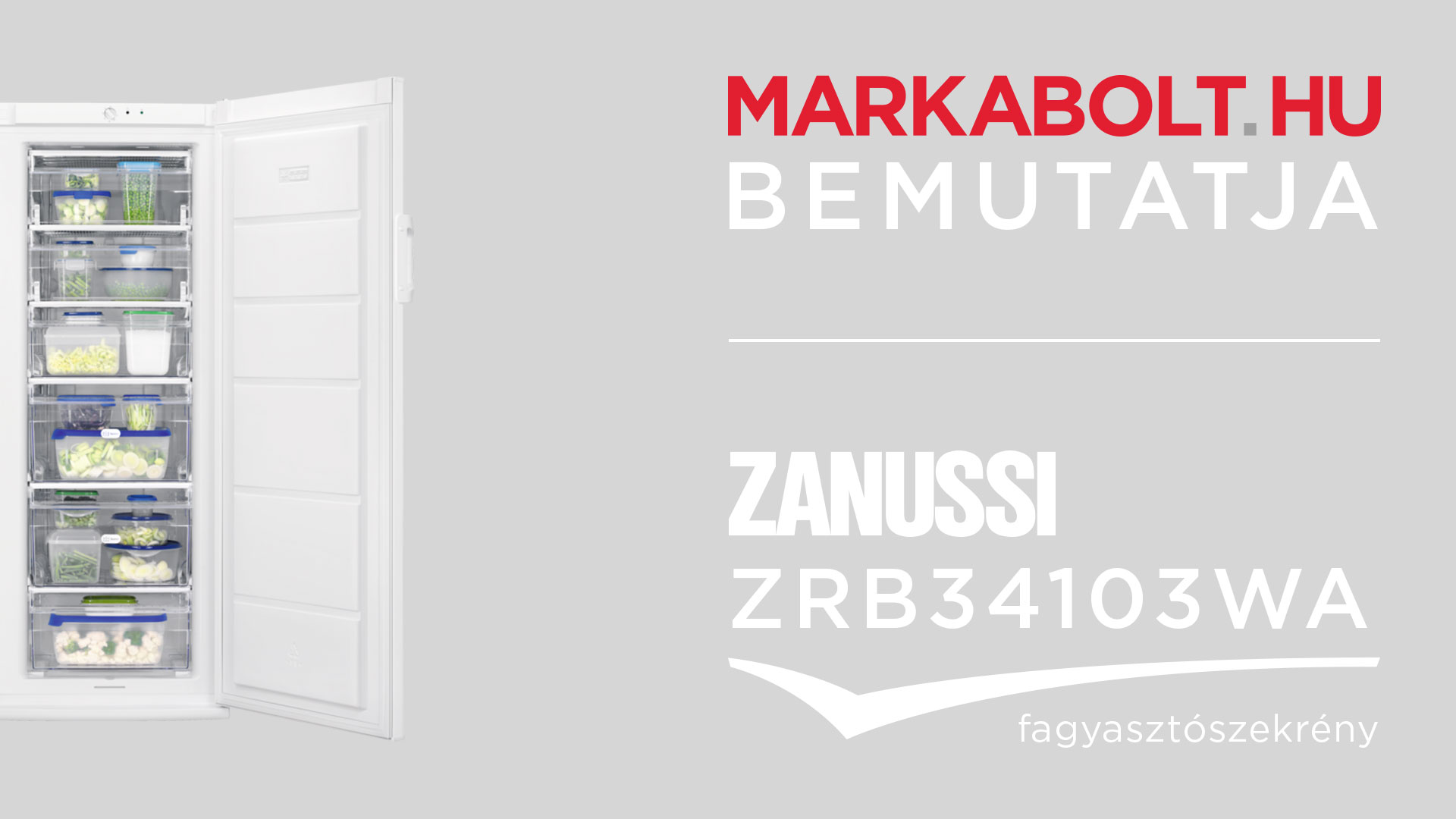 Zanussi fagyasztószekrény 5 fiókos