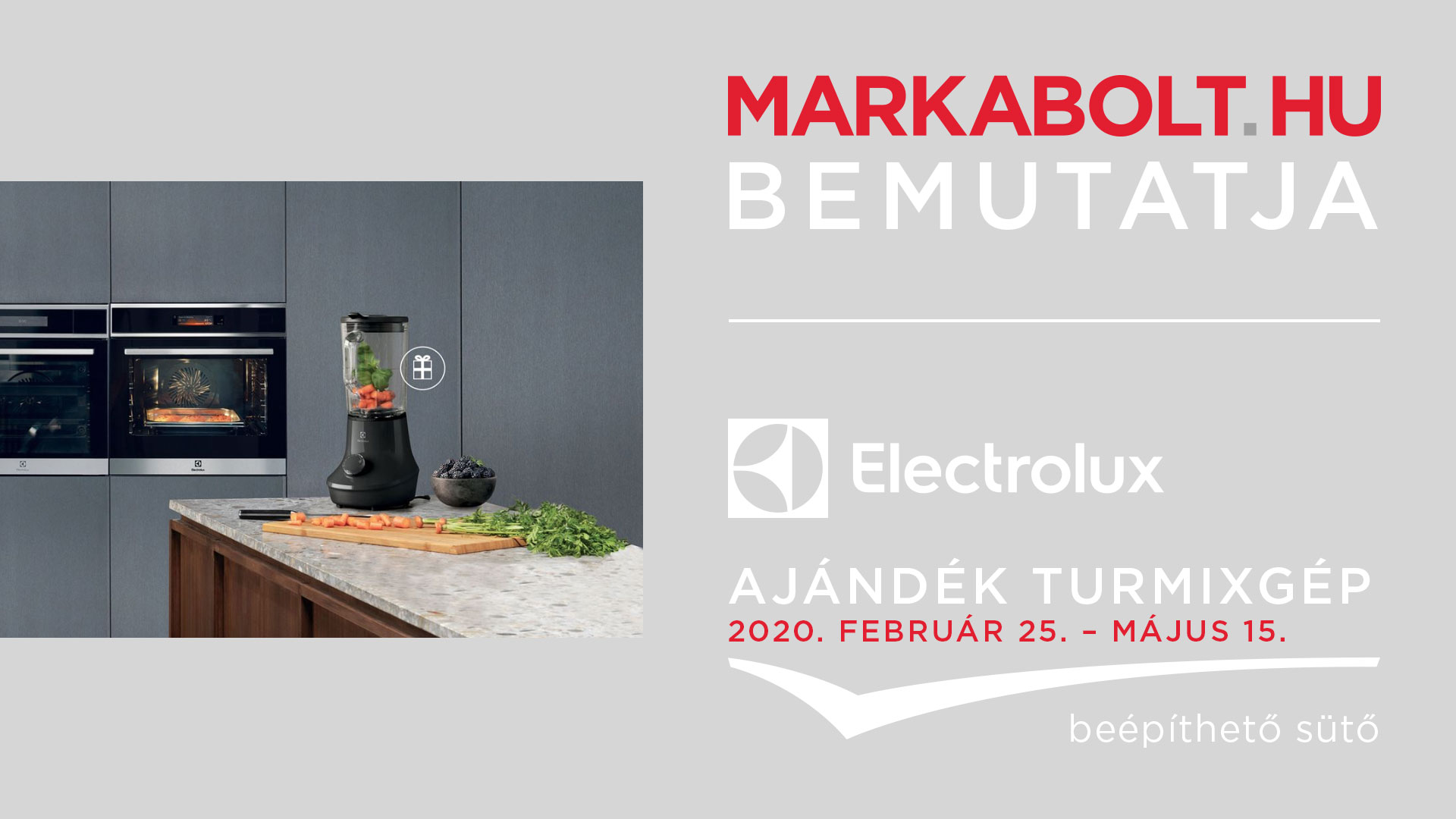 N&eacute;zd meg a Electrolux be&eacute;p&iacute;thető s&uuml;tők r&aacute;ad&aacute;s turmixg&eacute;ppel prom&oacute;ci&oacute; vide&oacute;j&aacute;t