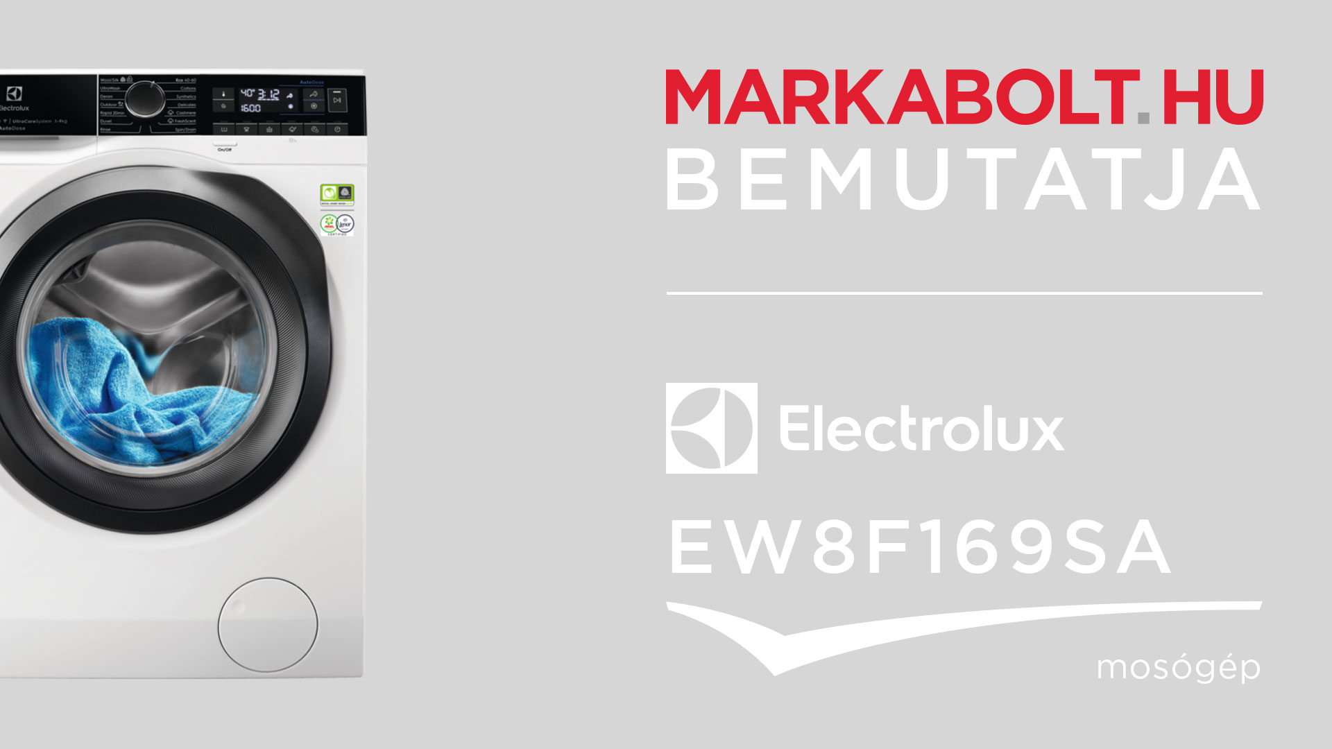 N&eacute;zd meg a Electrolux EW8F169SA vide&oacute;j&aacute;t