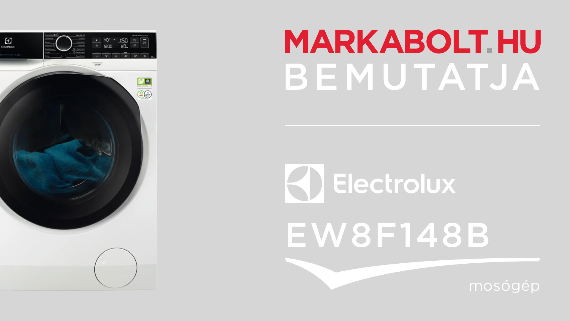 N&eacute;zd meg a Electrolux EW8F148B vide&oacute;j&aacute;t