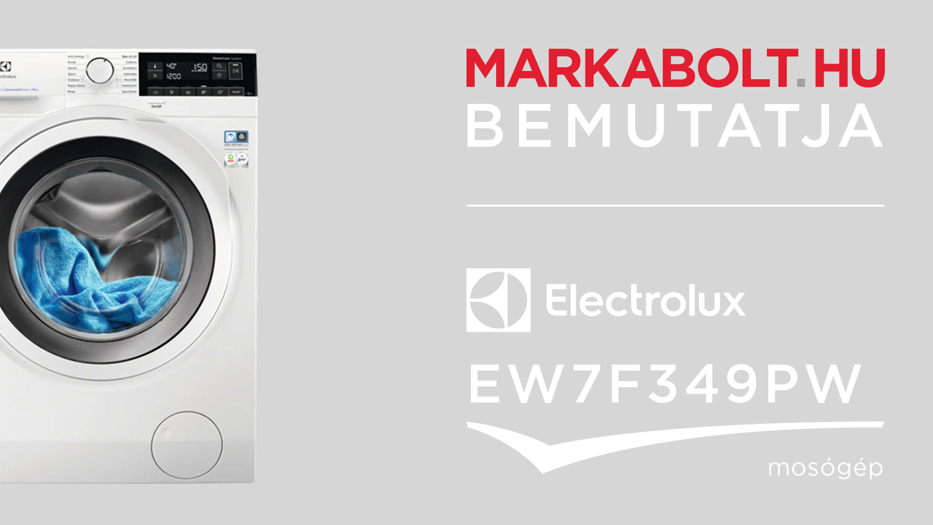 N&eacute;zd meg a Electrolux EW7F349PW vide&oacute;j&aacute;t
