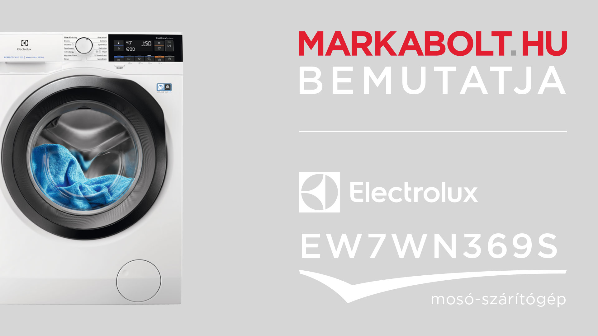 N&eacute;zd meg a Electrolux EW7WN369S vide&oacute;j&aacute;t