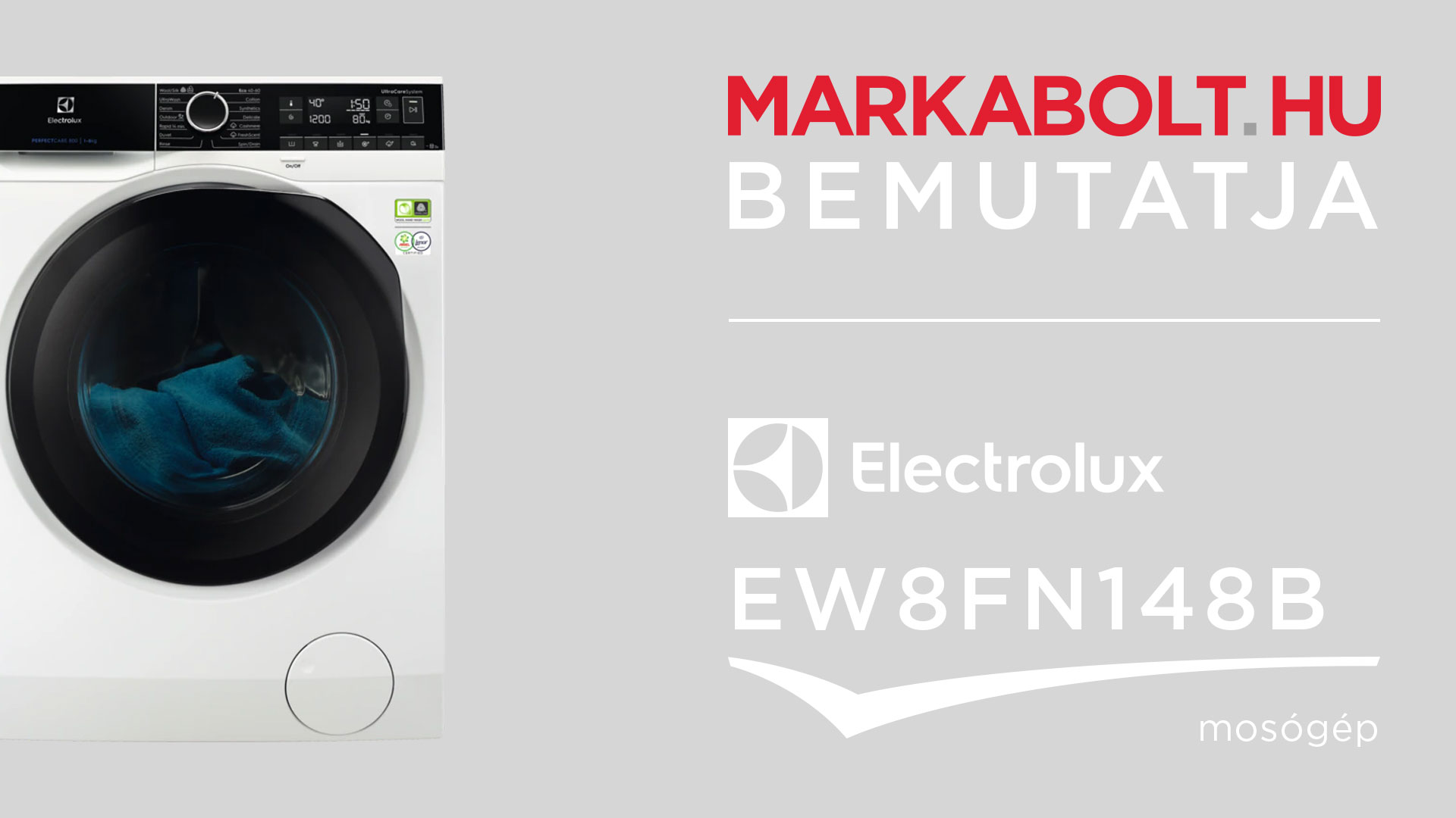 N&eacute;zd meg a Electrolux EW8FN148B vide&oacute;j&aacute;t