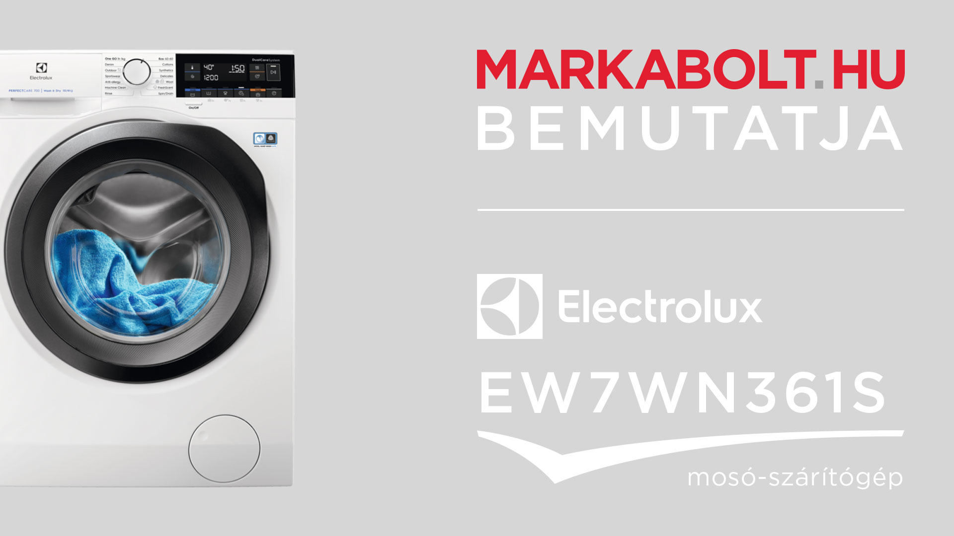N&eacute;zd meg a Electrolux EW7WN361S vide&oacute;j&aacute;t