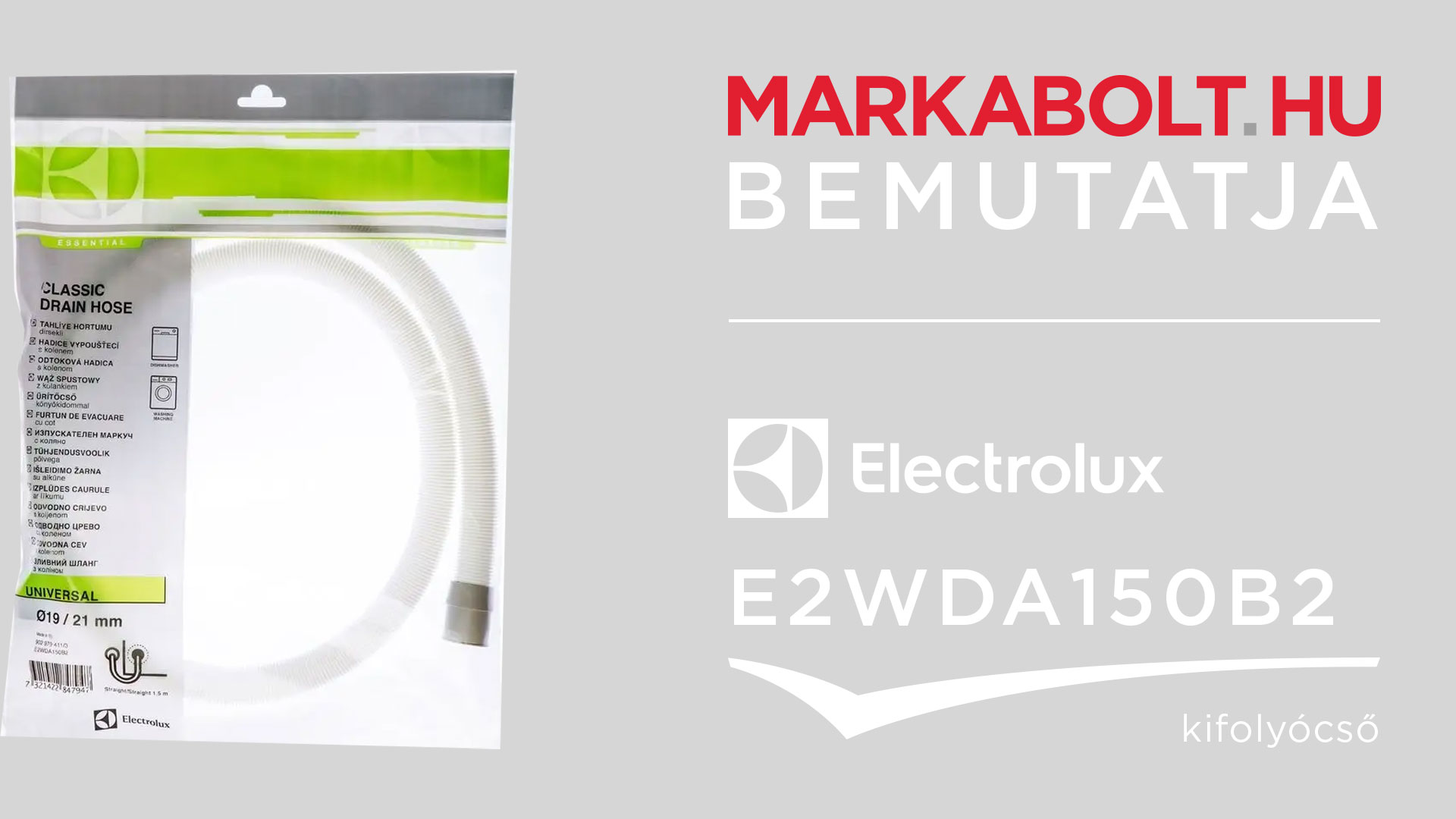 N&eacute;zd meg a Electrolux E2WDA150B2 vide&oacute;j&aacute;t