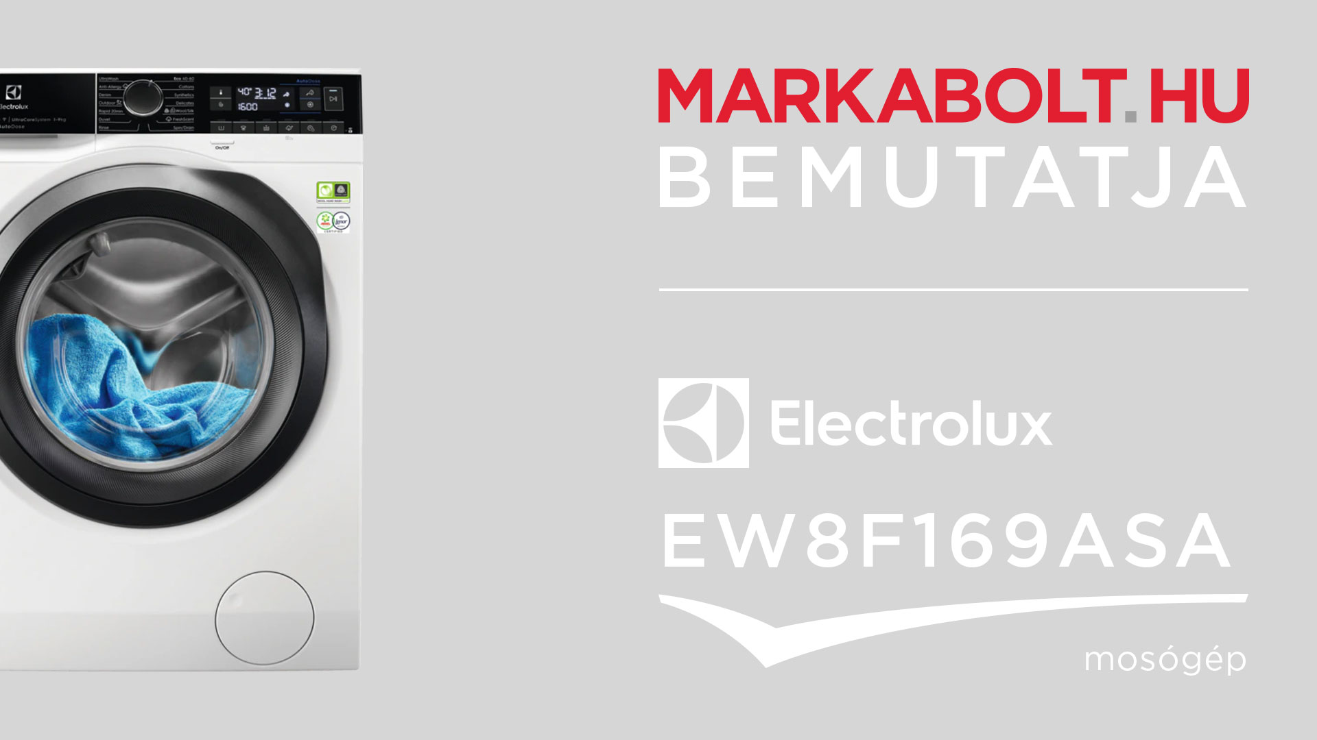 N&eacute;zd meg a Electrolux EW8F169ASA vide&oacute;j&aacute;t