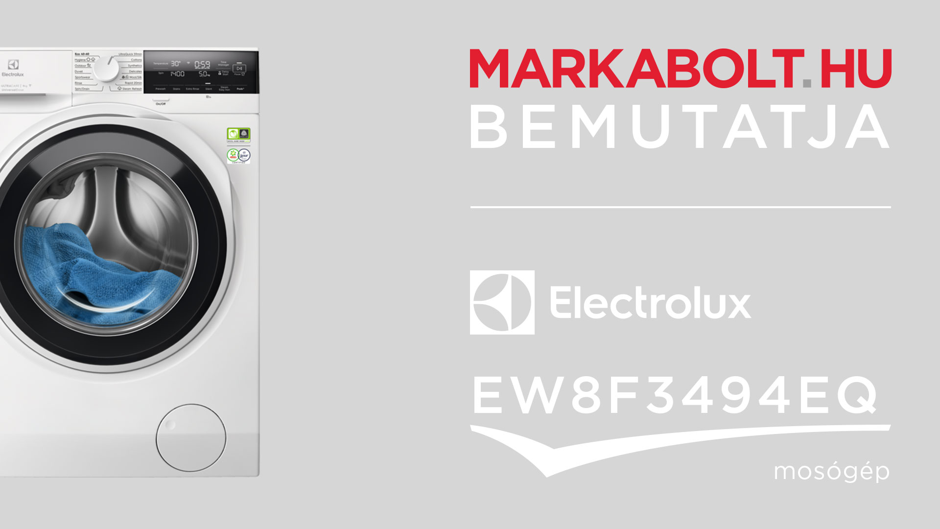 N&eacute;zd meg a Electrolux EW8F3494EQ vide&oacute;j&aacute;t