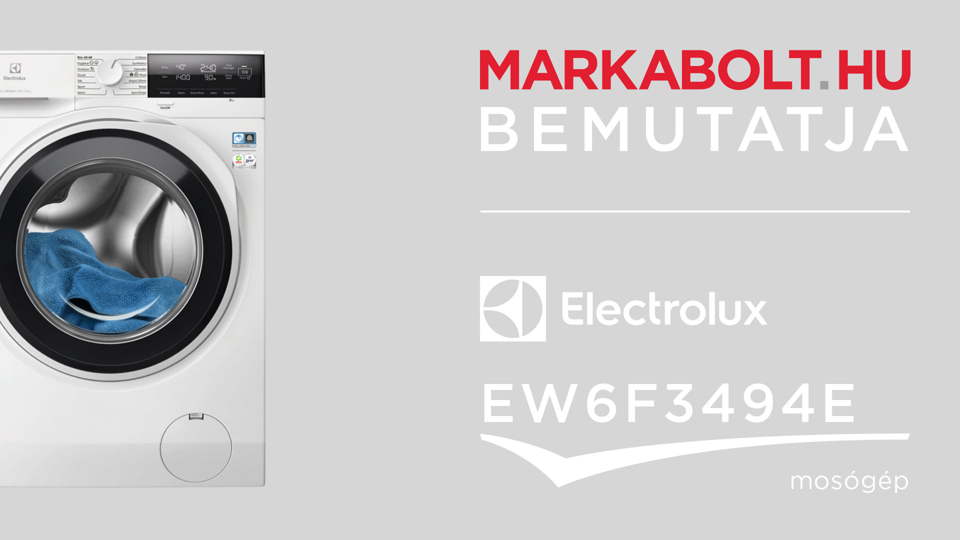 N&eacute;zd meg a Electrolux EW6F3494E vide&oacute;j&aacute;t
