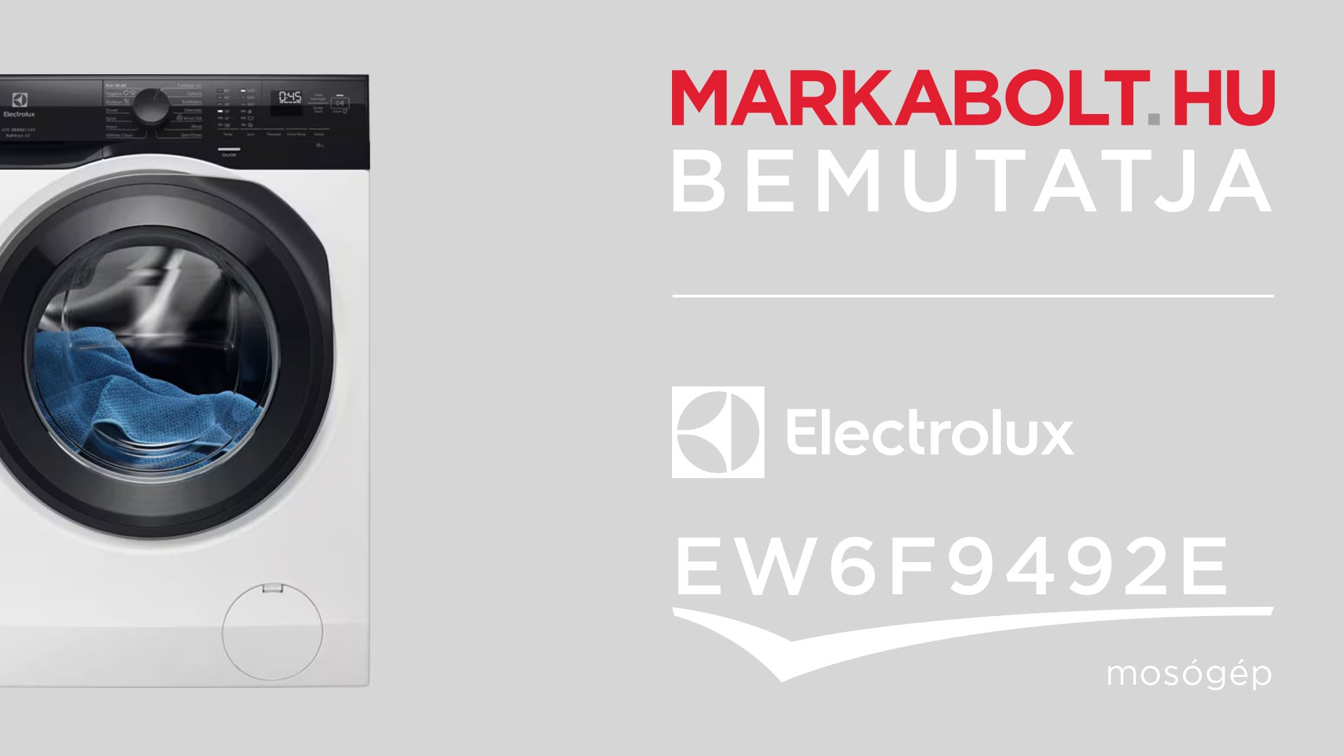 N&eacute;zd meg a Electrolux EW6F9492E vide&oacute;j&aacute;t