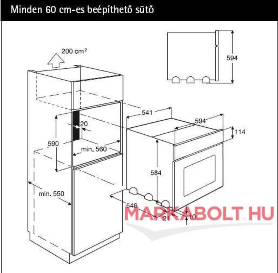 Beépíthető sütő főzőlap mosogatógép szett