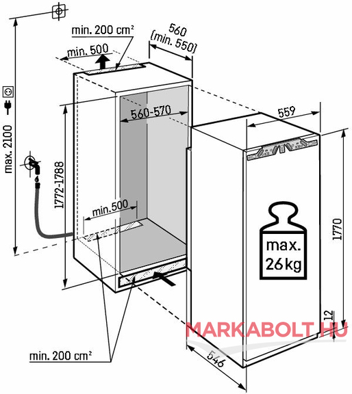 Liebherr IRBci 5180 beépíthető hűtőgép 3 + 7 év extra garancia