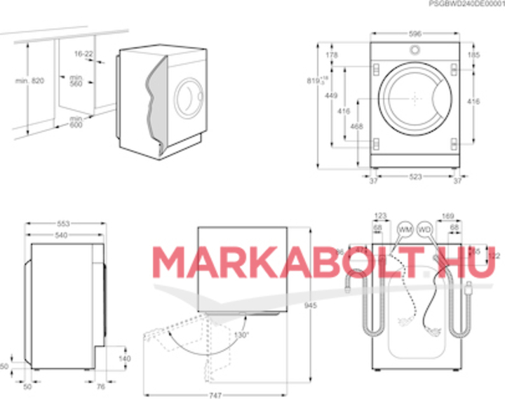 Electrolux EW7F448WI elöltöltős mosógép 3 év garancia