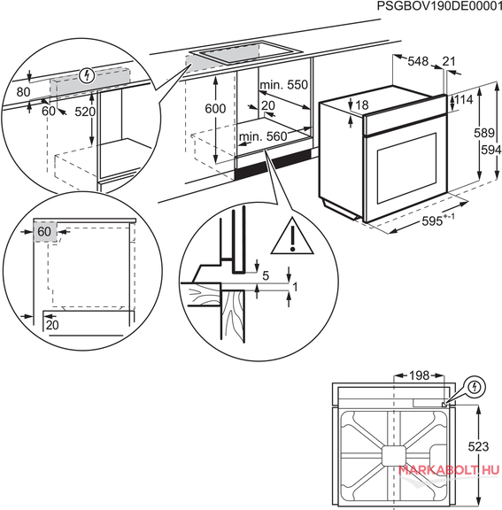 Electrolux EOE7P86E beépíthető sütő 2 év garancia