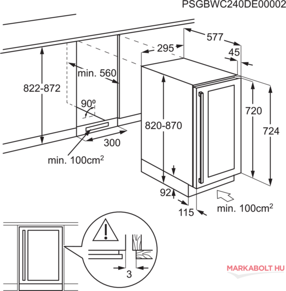 Electrolux EWS4020B5B borhűtő 3 év garancia