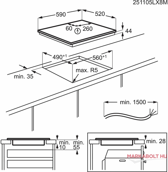 Electrolux EIS6949 beépíthető főzőlap 3 év garancia