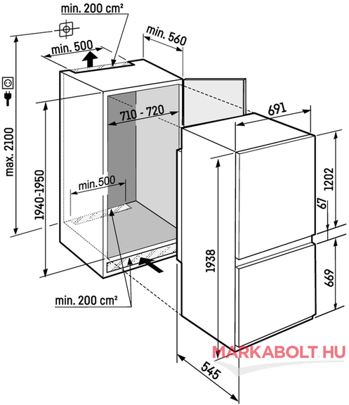 Liebherr ICNSd 7603 beépíthető hűtőgép 3 + 7 év extra garancia