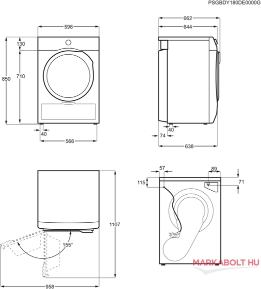 Electrolux EW6D28CBE szárítógép 2 év garancia