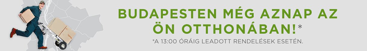Budapesten még aznap az Ön otthonában! A 13:00 óráig leadott rendelések esetén.